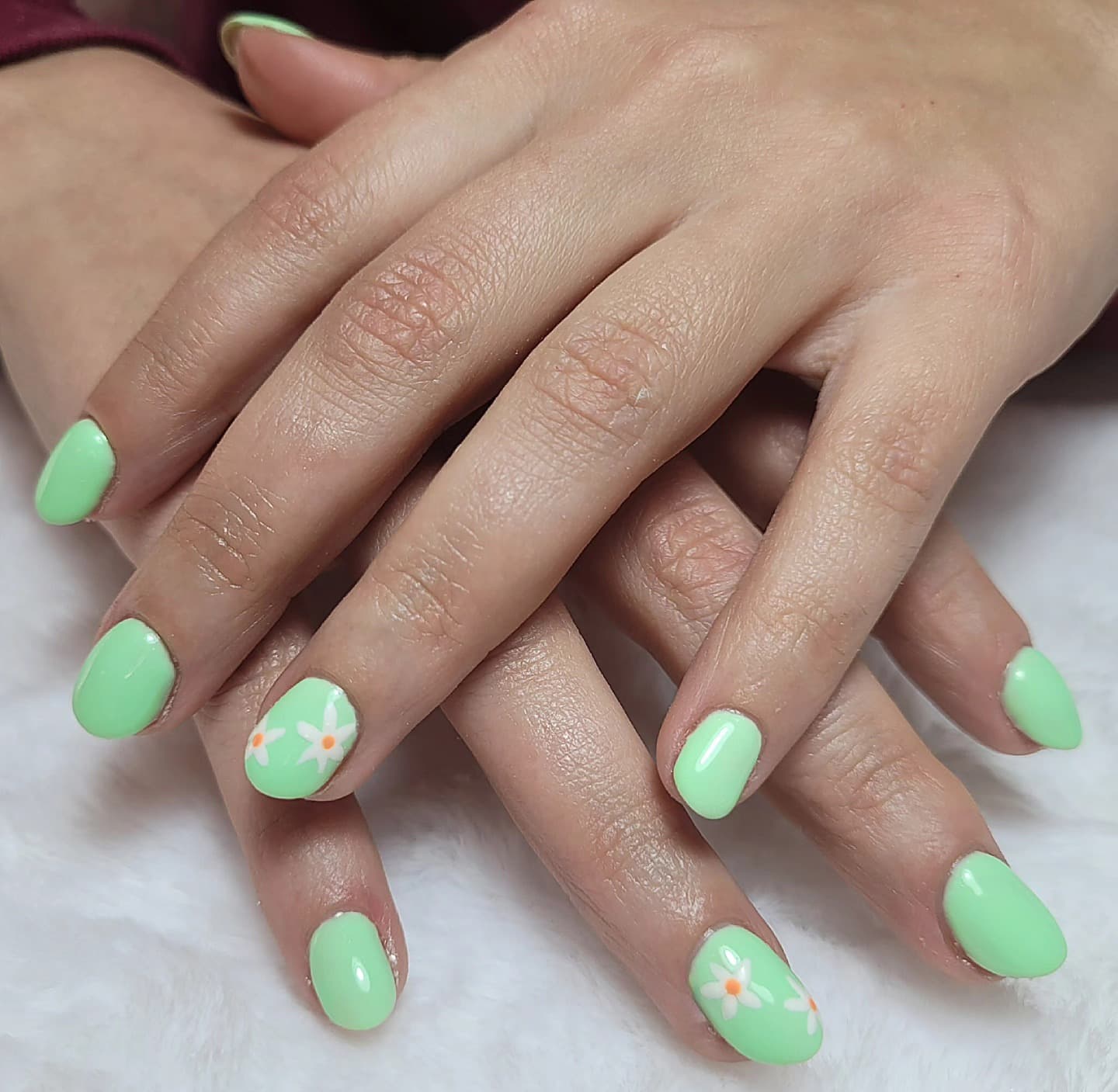Remplissage gel - Nail art Fleurs