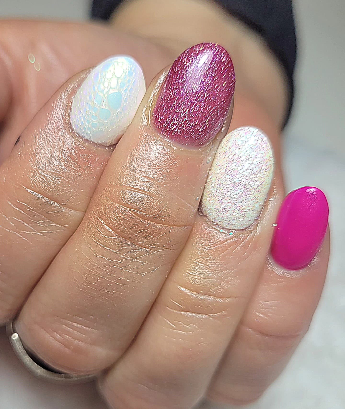 Remplissage Gel X - Effet sucre et chrome