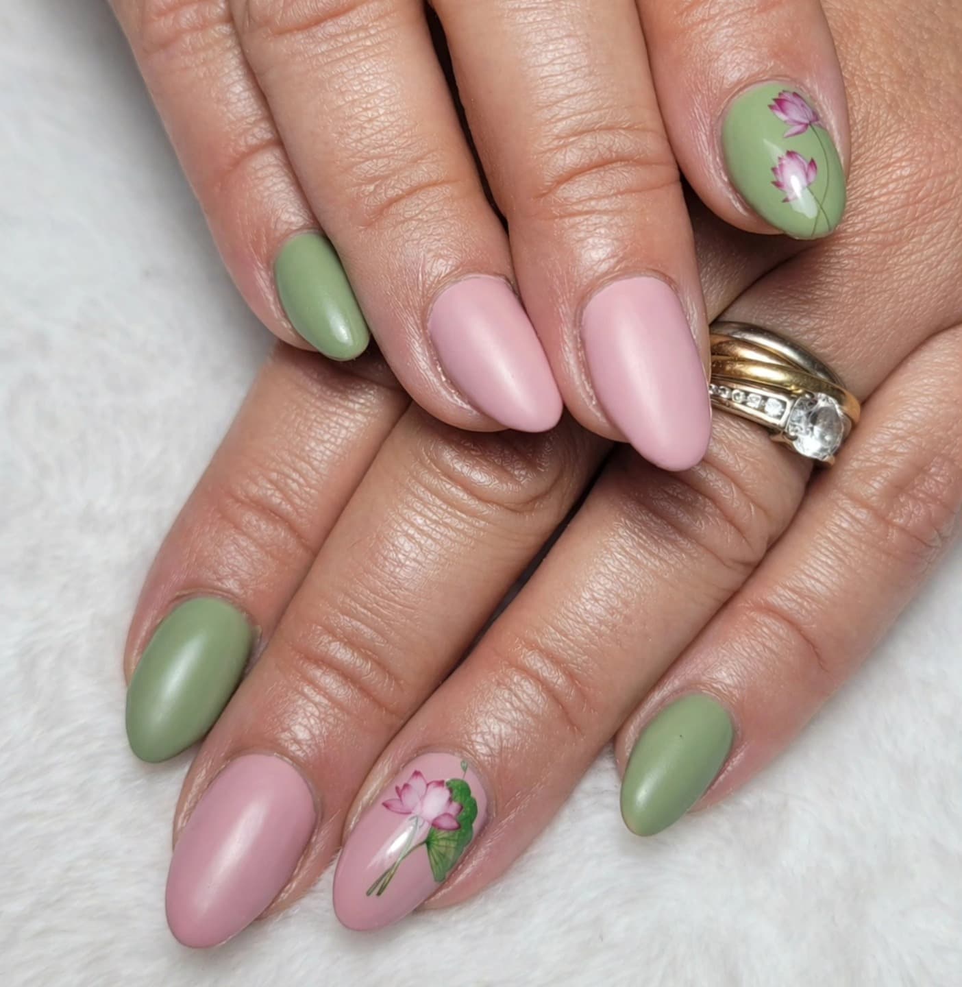 Remplissage gel - Nail art Fleurs - Finition matte