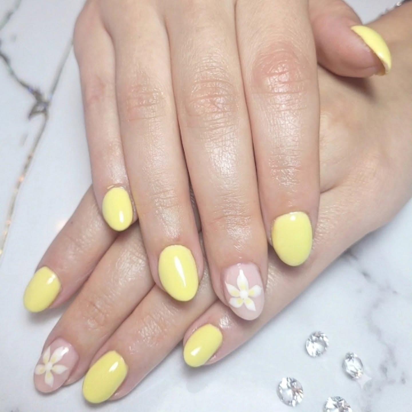 Remplissage gel - Nail art Fleurs