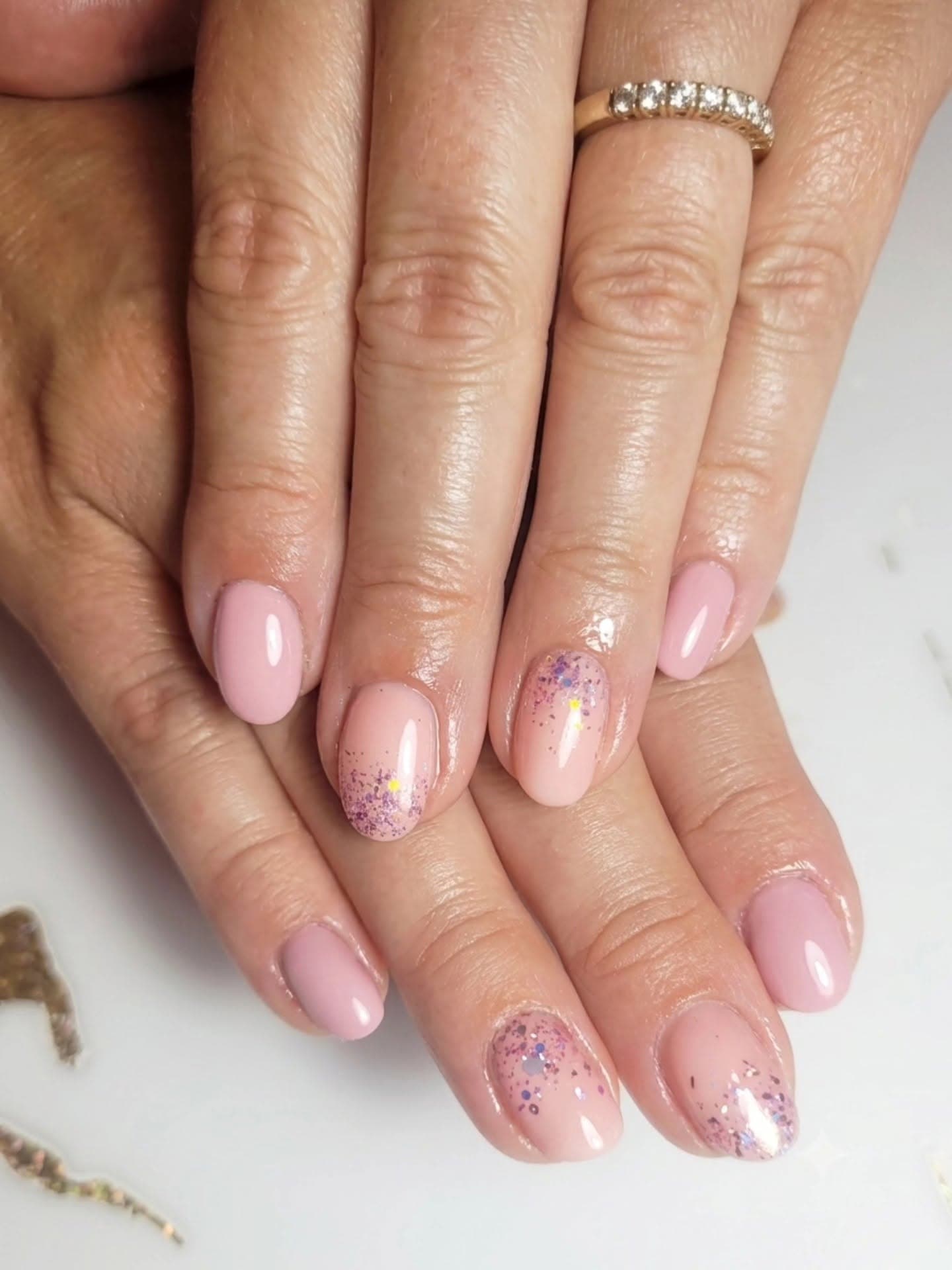 Remplissage gel - Dégradé de paillettes