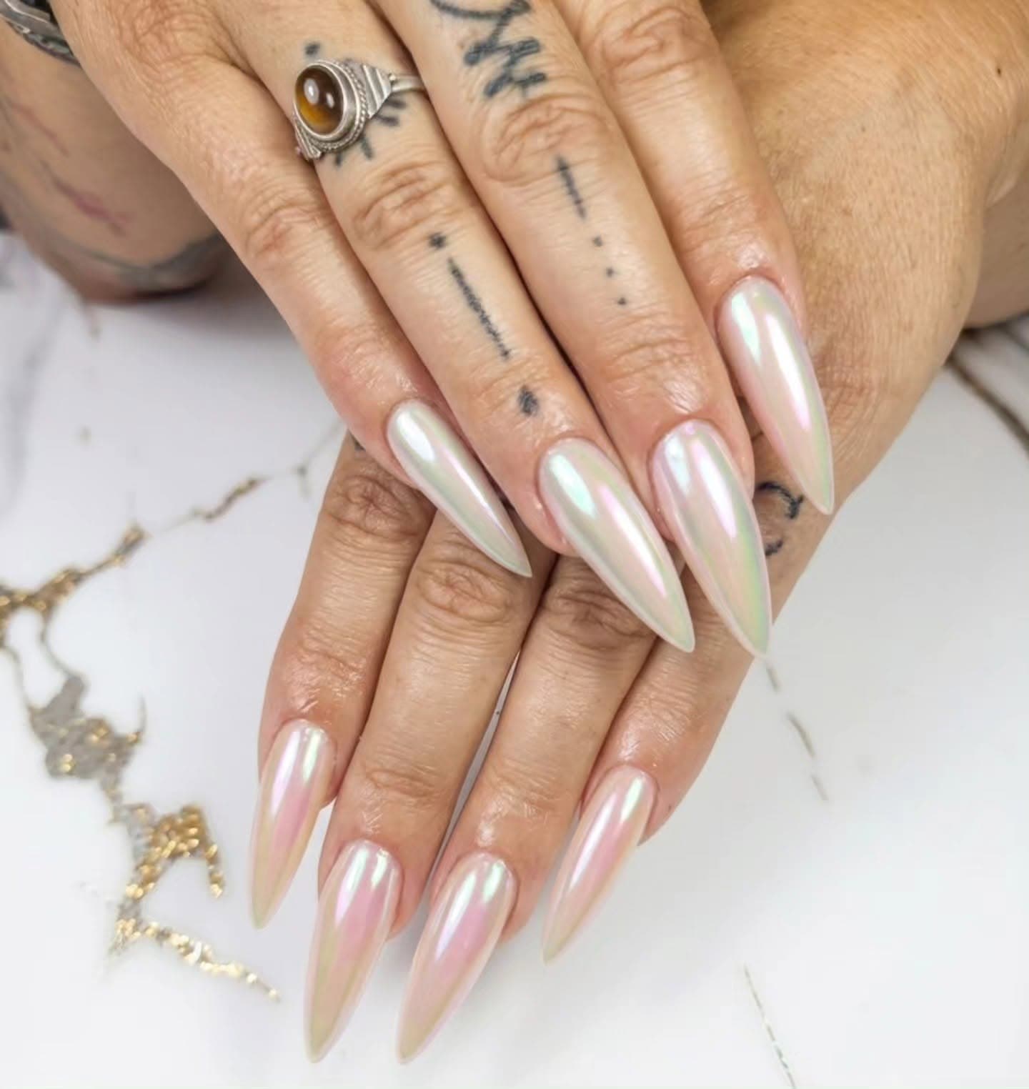 Remplissage gel - Effet chrome